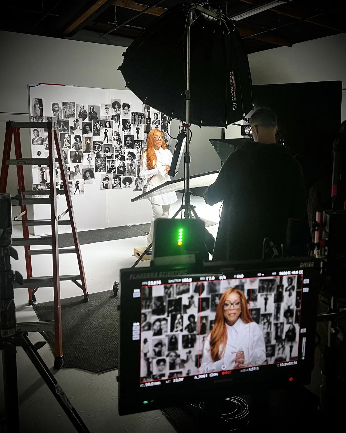 On set for Glam Through the Ages